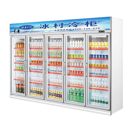 便利店五门门冰柜饮料冷藏冷冻展示冷柜便利店冰柜超市冷柜立式柜
