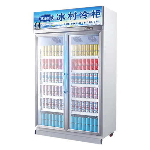 双门便利店冰柜超市冰柜对开门饮料冷藏展示柜便利店冰箱展示冷柜